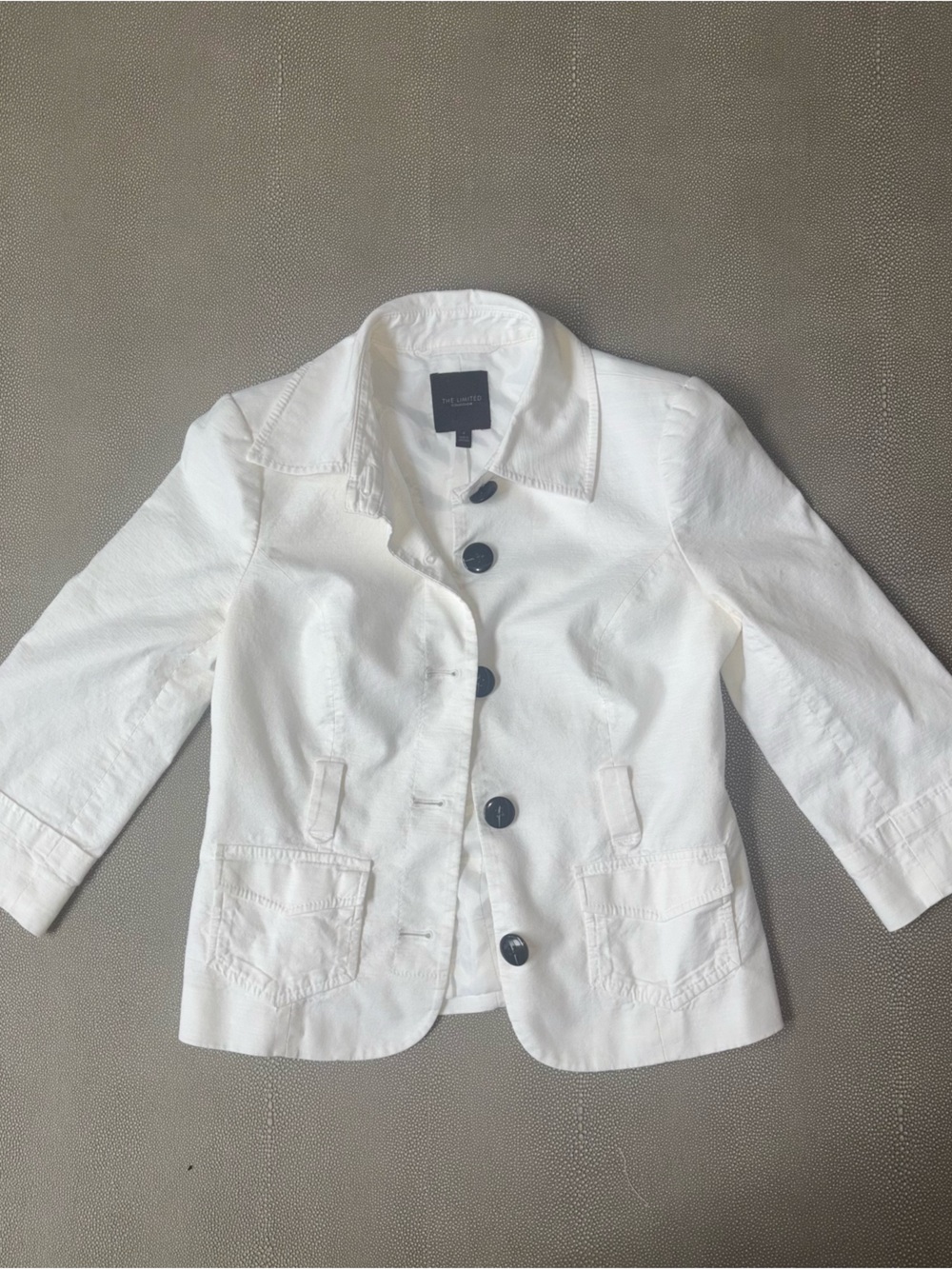 The Limited White Lightweight Button-Up Jacket